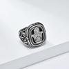 Westasiatischer und nordafrikanischer Vintage-Ring mit der Hand der Fatima aus Edelstahl für Herren, traditioneller Körperschutzschmuck, Punk-Stil, Hip-Hop-Fingerring