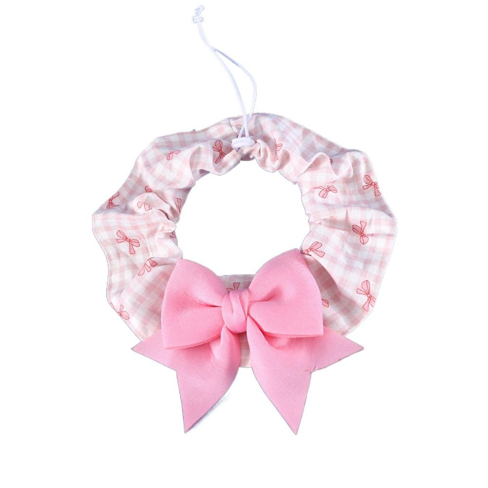 

Cosplay Cats Plaid Collar Lovely Pet String Bib Exquisite Puppy Necklace Pet Accessories S розовый