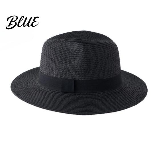 Foldable Sun Hat Men Paper Straw Hat Breathable Wide Brim UV Protection Beach Summer for Outdoor Vacation Travel Daily Casual