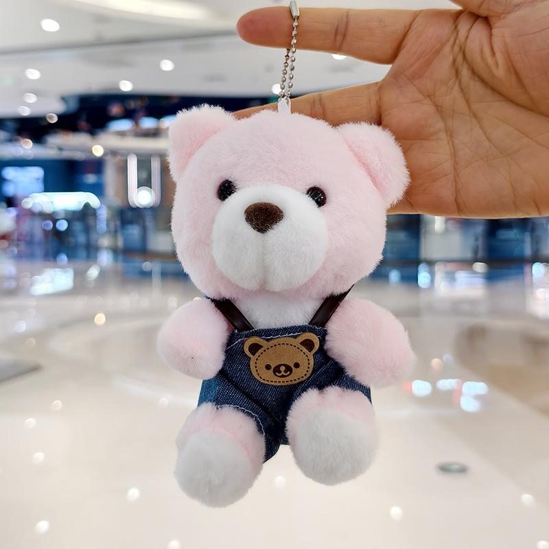 Cute Plush Bear Keychain Cartoon Doll Pendant Girly Fabric Toy Gift