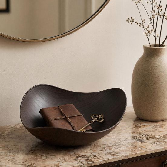 Fruit Plate, Large Capacity Stackable Snack And Dried Fruit Storage Bowl for Kitchen Counter, Nut Snack Tray for Home Cafe Restaurant Farmhouse Decor
