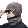 Getinfit Winter Warm Thickened Velvet Hat Windproof Cycling Knitted Wool Hat for Men Youth Fashion Hoodie