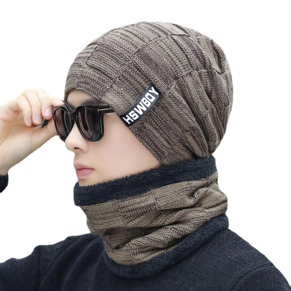 

Getinfit Зимняя теплая шапка Утолщенная и с флисовой подкладкой Студенческая шапка-пуловер Молодежная велосипедная вязаная шерстяная шапка Мужская Женская