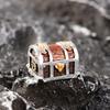 Cute Resin Pirate Gold Treasure Chest Cartoon Mediterranean Aquarium Decoration
