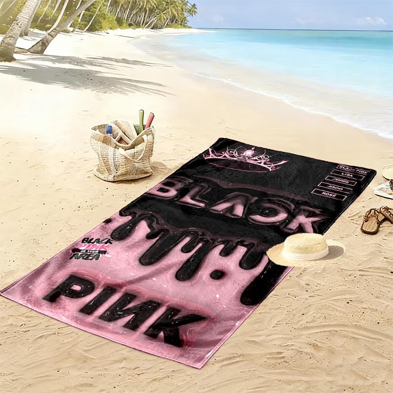 blackpink Print Beach Towel, Large Soft Quick Dry Towel for Beach Camping Swimming