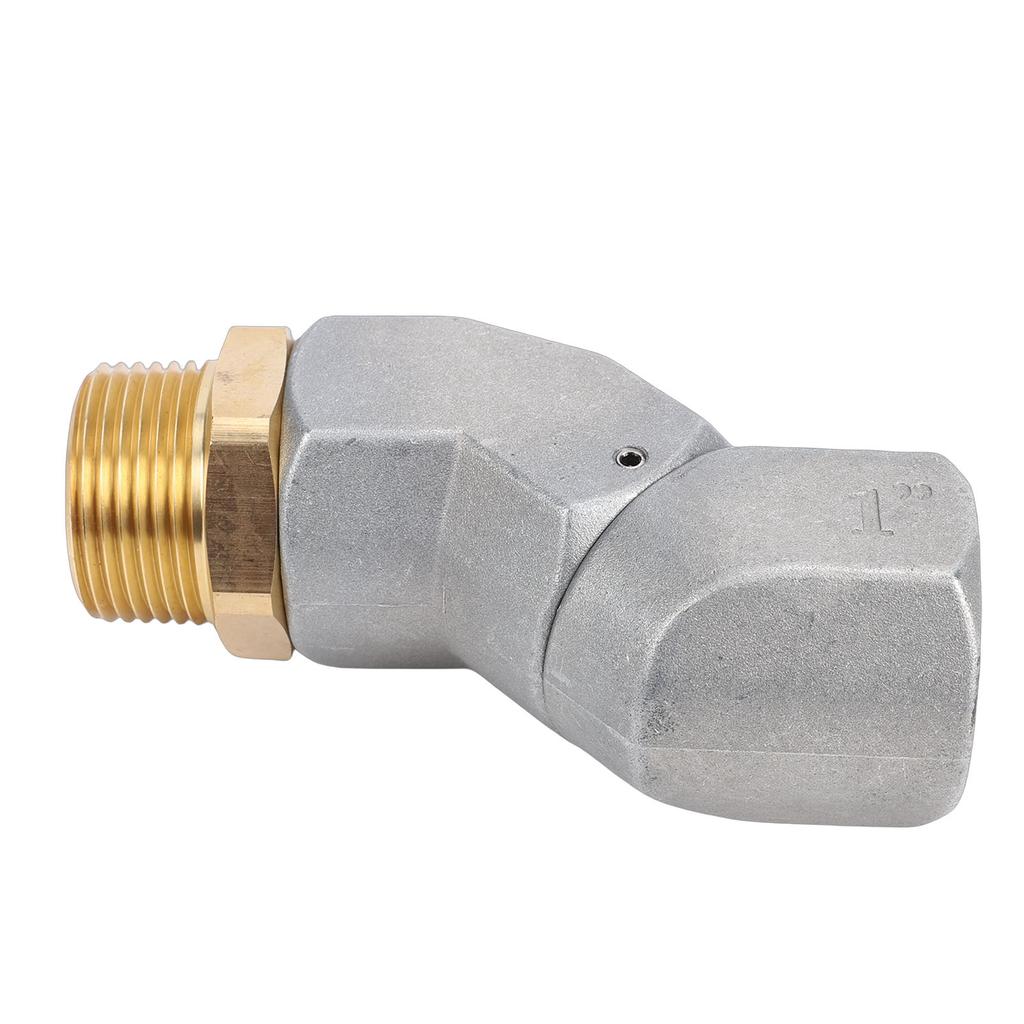 1 Inch NPT Fuel Nozzle Adapter 360 Degree Rotating Zinc Alloy Refueling Hose Connector for Transfer Pump Tank