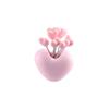 Cute Stainless Steel Love Fruit Fork Set Loving Heart Red Pink Dessert Cake Fork Storage Jar Plastic Fork Kitchen Supplies