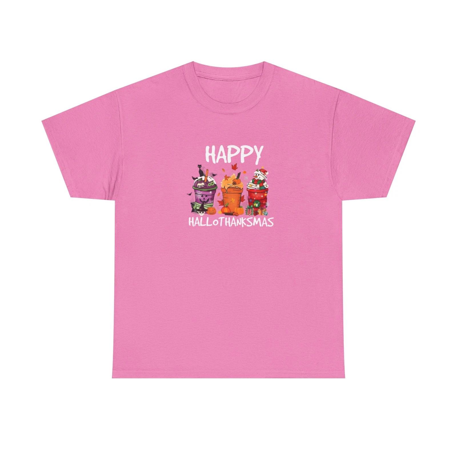 Happy Halloween Thanksgiving Christmas shirt, Cute funny, Fun [...] S