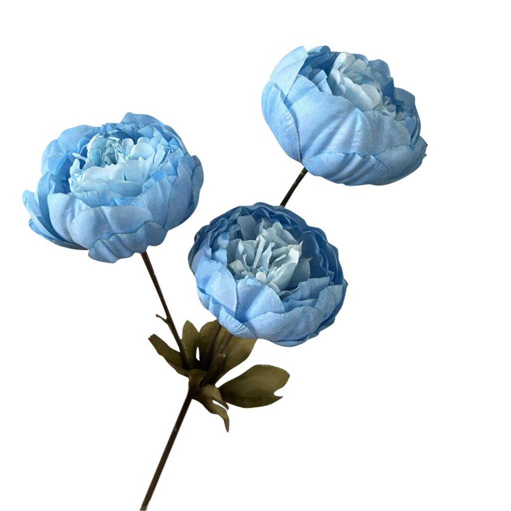 3heads Peony Cored Peony Artificial Flower Fake Rose Wedding Living Room Decoration