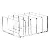 Desktop File Sorter Acrylic Magazine Rack Desk File Organizer for Office Paper Storage and Document Management