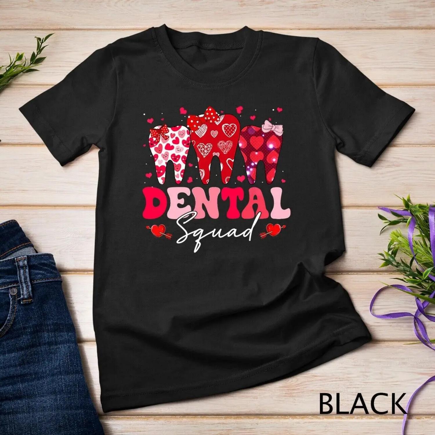 Dental Squad Funny Valentine s Day Retro Dentist Valentine T shirt XXXXXL