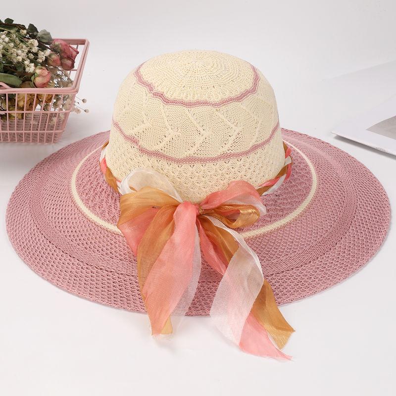 Nouvelle Casquette Pare-Soleil pour Femmes avec Protection Solaire et Protection UV Large Bord Respirante Été Pliable Soleil Chapeau de Paille