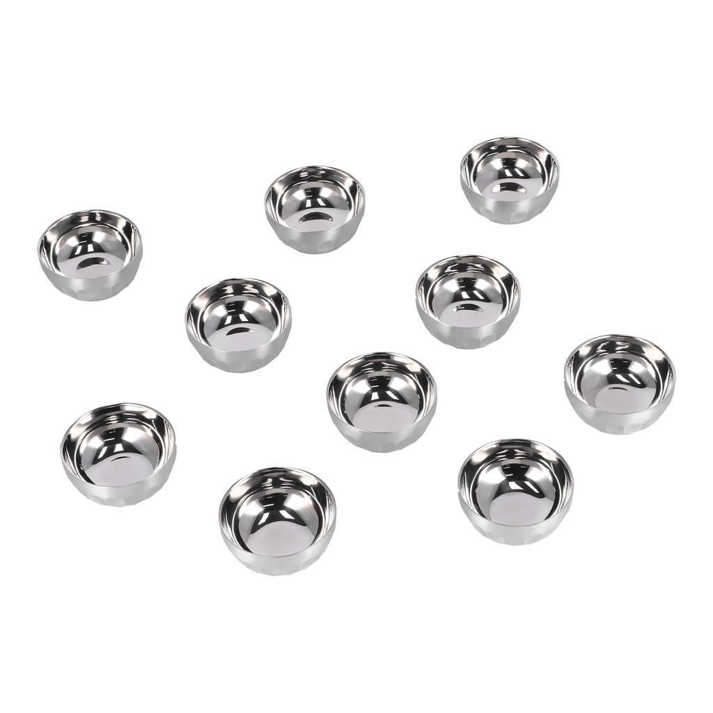10pcs Soup Bowl 304 Stainless Steel Double Wall Reusable Salads Container Dishwasher Safe