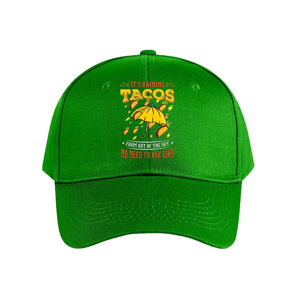 Fun Taco Rain Graphic Casual Baseball Cap Fashion Unisex Sunhat Womens Outdoor Sports