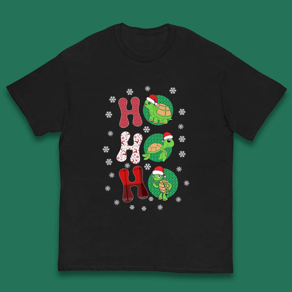 Turtles Santa Claus Ho Ho Ho Christmas Kids T Shirt