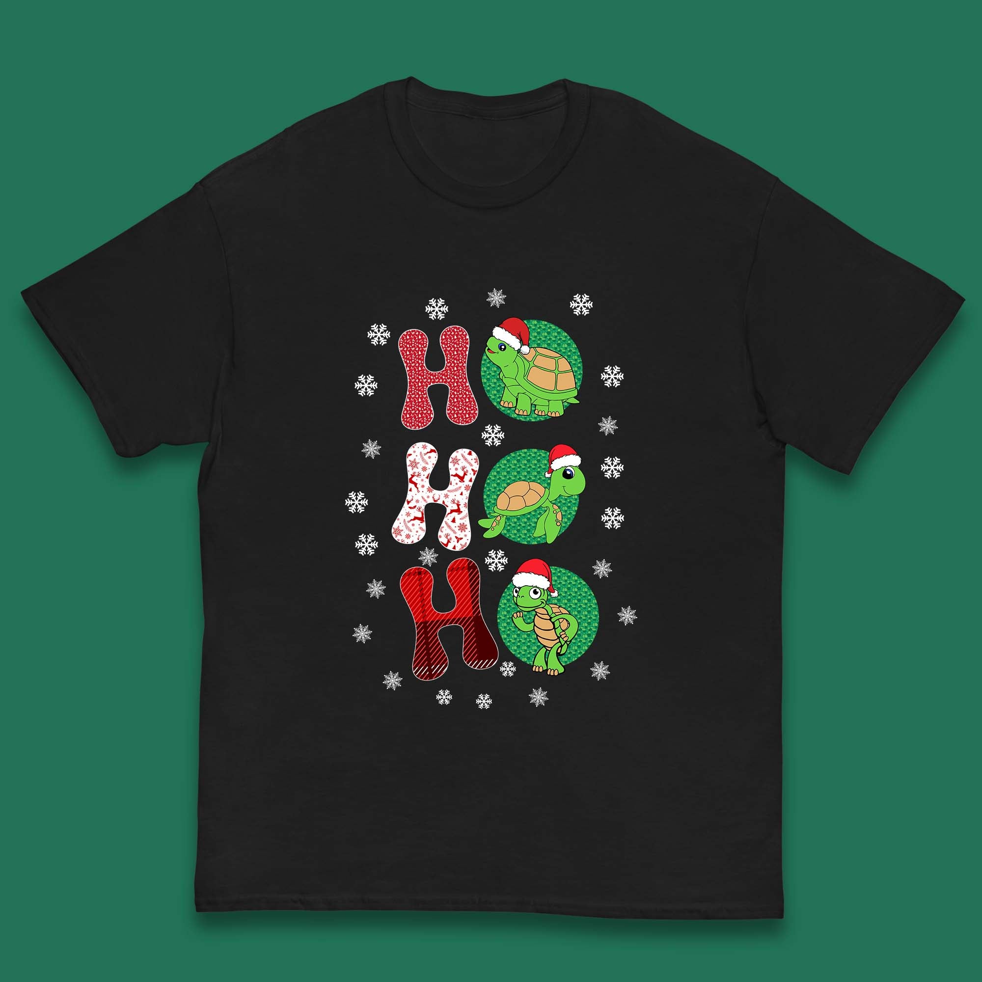 Turtles Santa Claus Ho Ho Ho Christmas kids T Shirt 160
