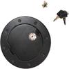 For 07-18 Jeep Wrangler JK Aluminum Gas Tank Cap Locking Fuel Filler Door Cover
