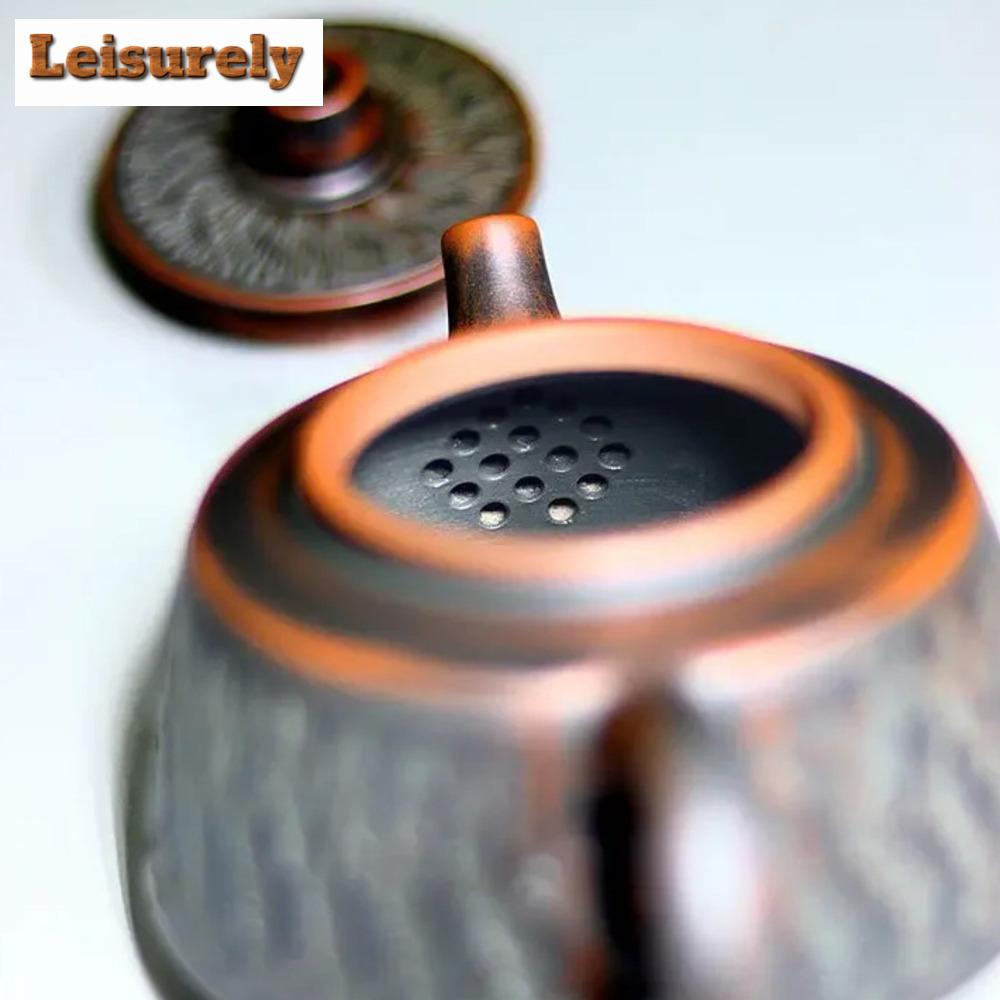 200ml Vintage Purple Clay Teapot Boutique Handmade Qingzhou Nixing Pottery Kiln Change Kettle Chinese Filter Beauty Tea Set Gift