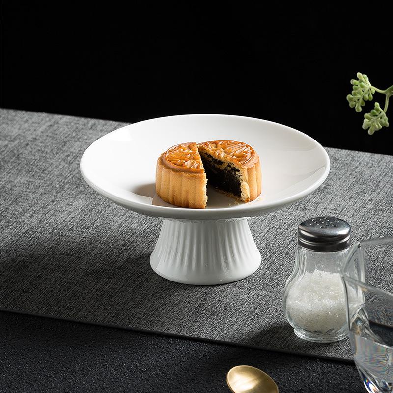Japanese Style Tall Fruit and Tea Snack Plate - Hotel Exclusive High-End Dessert Stand and Cold Dish Decoration for Office