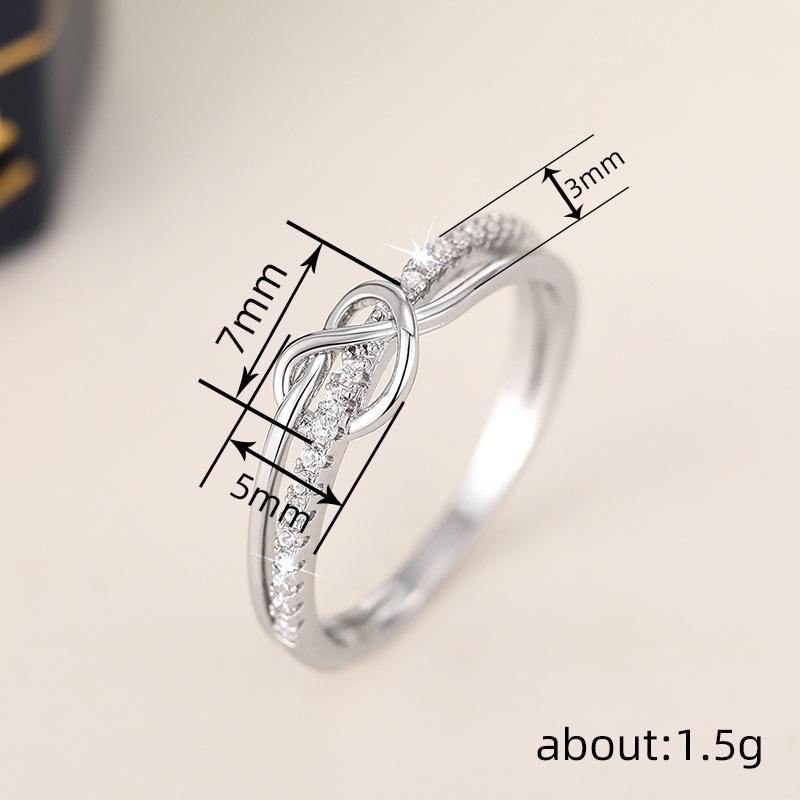 Korean Version of Qixi Festival Love Winding Design Ring, Exquisite Design Ring Women, Daily Matching