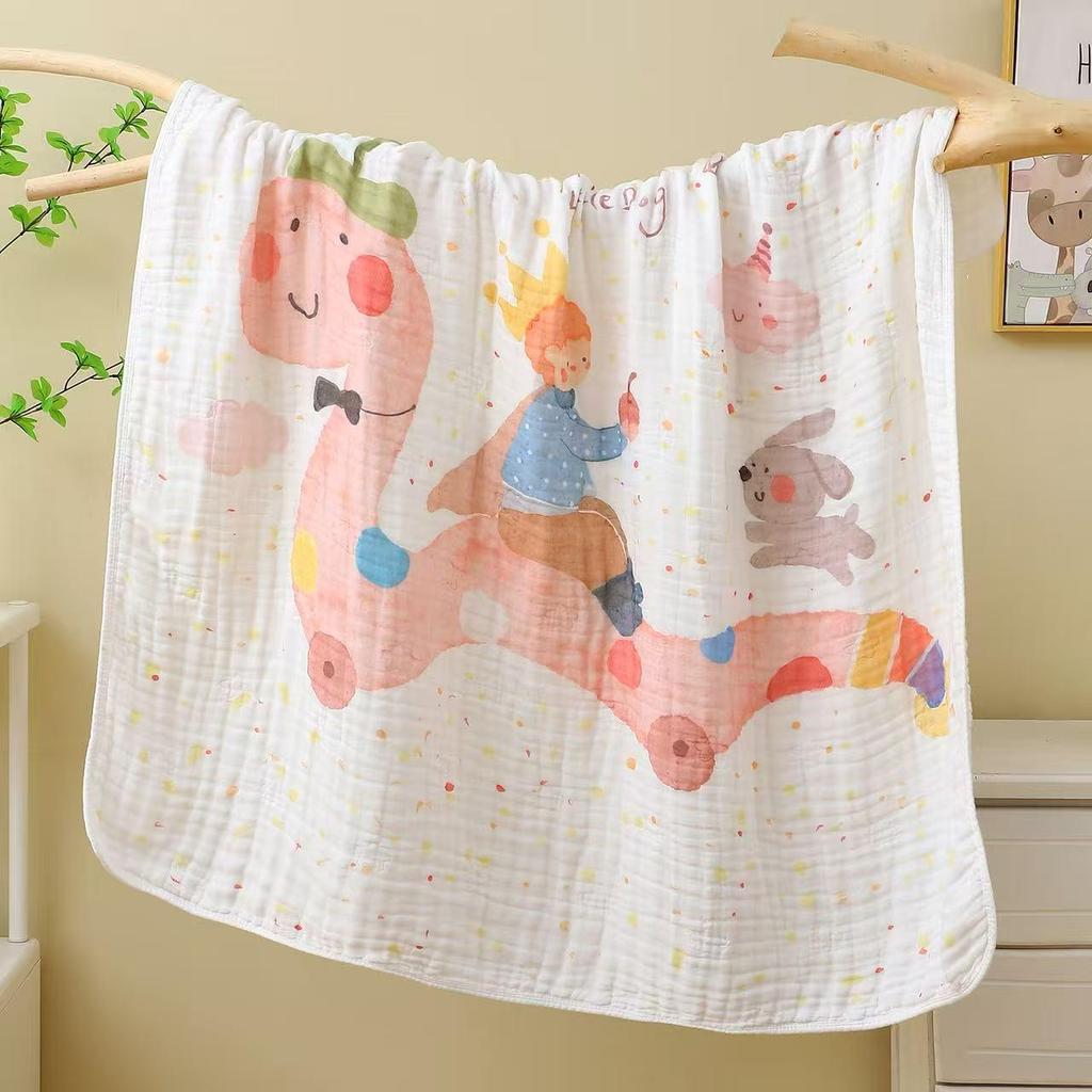 Class A Newborn Bath Towel - Pure Cotton, 6-Layer Gauze, Quick-Dry, Highly Absorbent