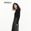 MO&Co. Essential Crew Neck Long-Sleeve Cotton-Blend T-Shirt