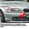 Front Headlight Cover for BMW E46 Coupe Convertible 1999-2003 M3 2000-2006 Auto Glass Lens Case Head Light Caps Lampshade Shell