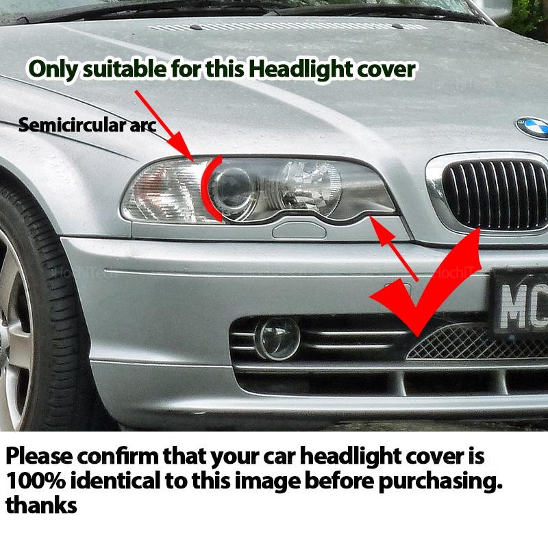 Front Headlight Cover for BMW E46 Coupe Convertible 1999-2003 M3 2000-2006 Auto Glass Lens Case Head Light Caps Lampshade Shell