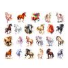 50Pcs/Set Hand-painting Horse Sticker Self-adhesive Waterproof PVC DIY Phone Cover Cup Luggage Skateboard Laptop Scrapbook Graffiti Decal Kit