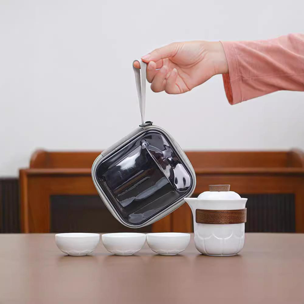 Outdoor Travel Kung Fu Tea Set Household Simple Portable Express Cup Company Opening Event Souvenir