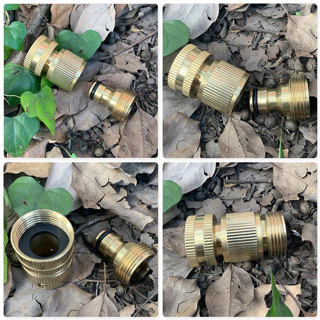 3/4in Garden Hose Connector Water Hose Connector Brass Garden Water Tube Connector