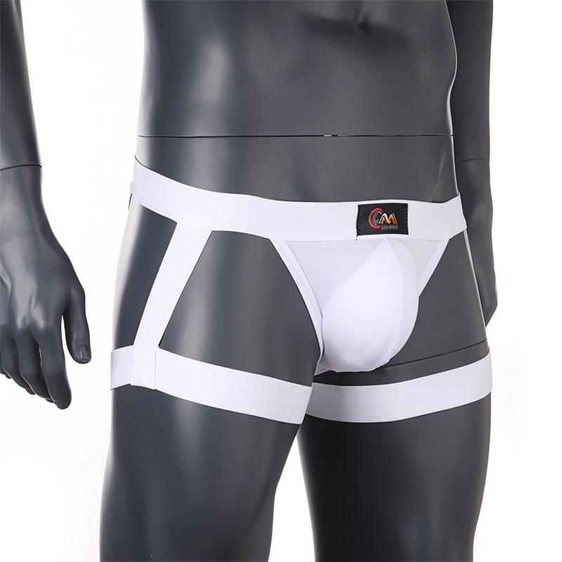 Underwear Men Sexy Harness Straps Leg Belt Briefs Long Socks Bondage Lingerie Elastic Erotic