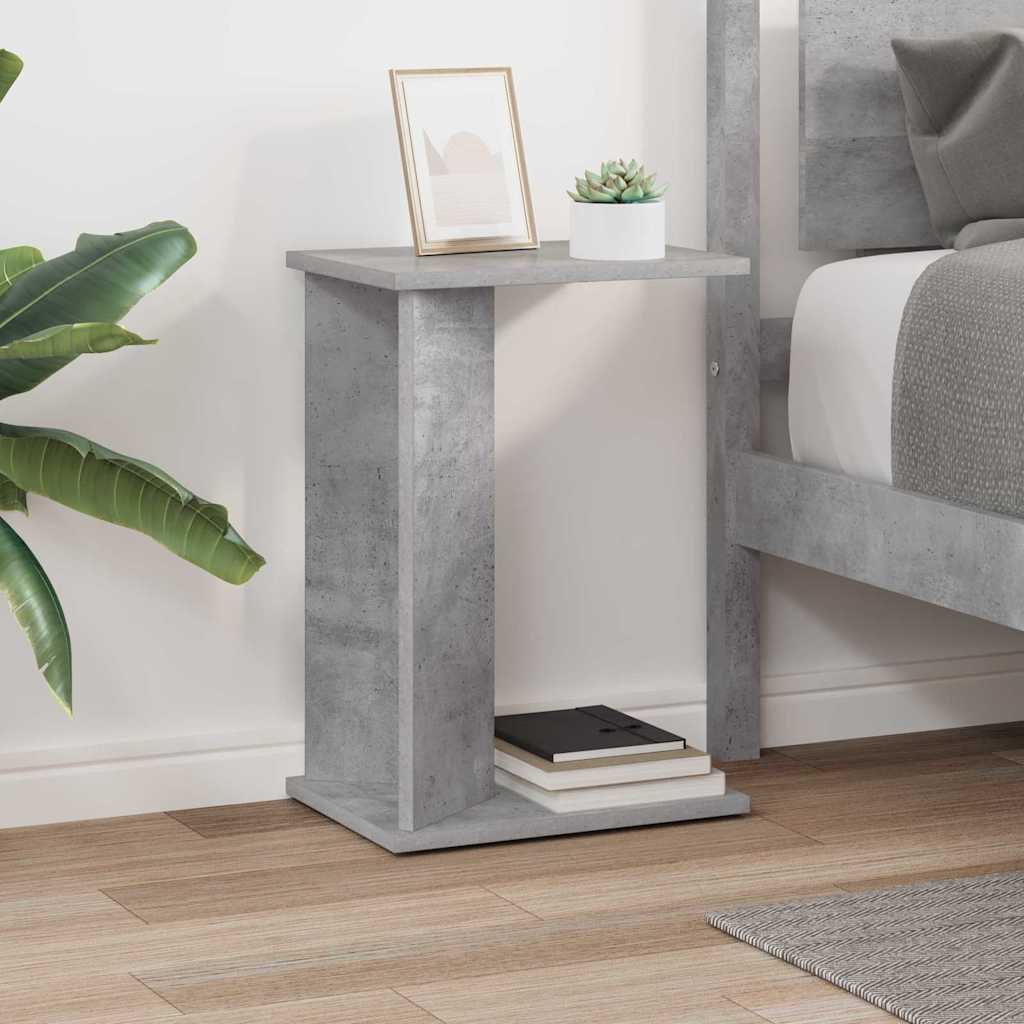 Side Table Concrete Gray 35 x 25 x 50 cm Engineered Wood