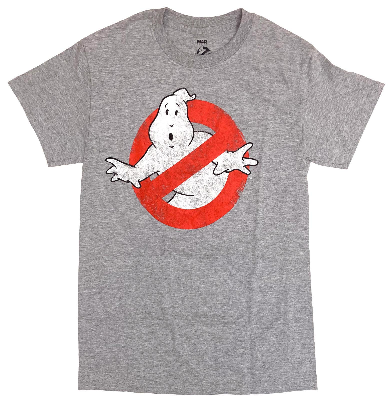 Мужская футболка серого цвета с логотипом Ghostbusters с эффектом потертости Новая L