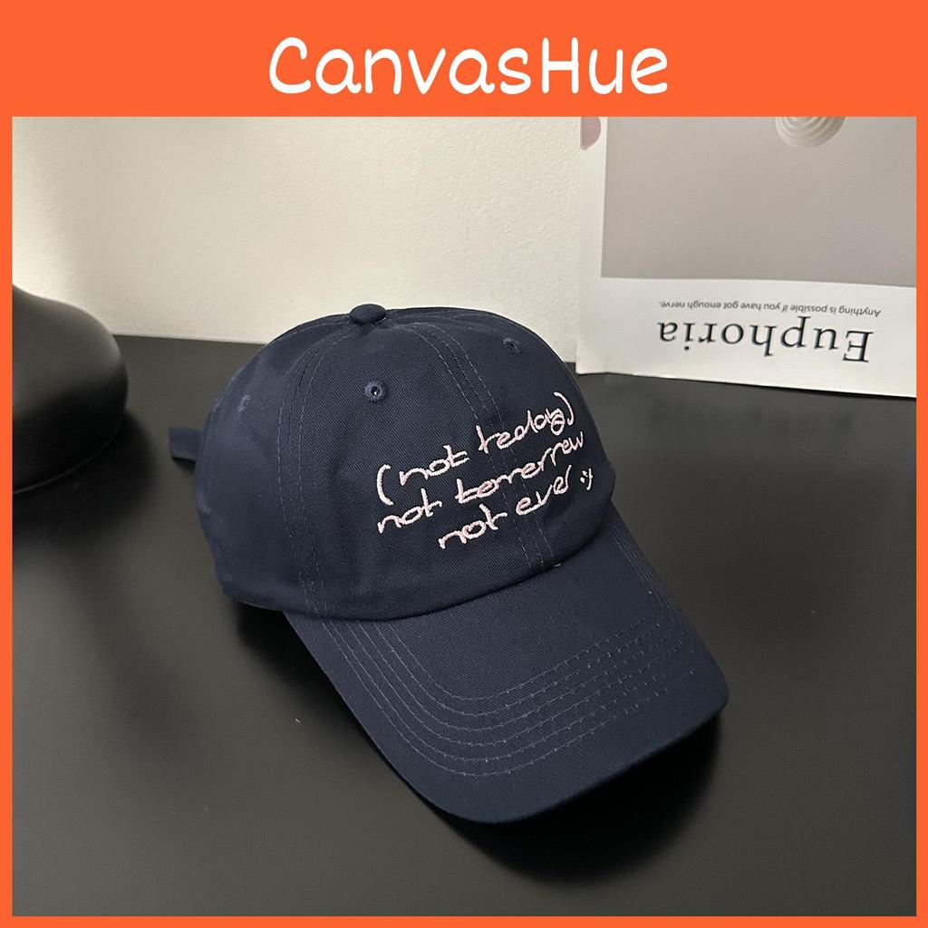 Simple Solid Color Letter Embroidery Women Casual Sunshade Caps Baseball