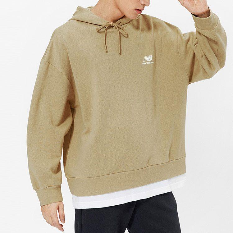 New Balance Sweatshirts Unisex Earth Yellow Hooded Moderate Regular AMT13341-HNA