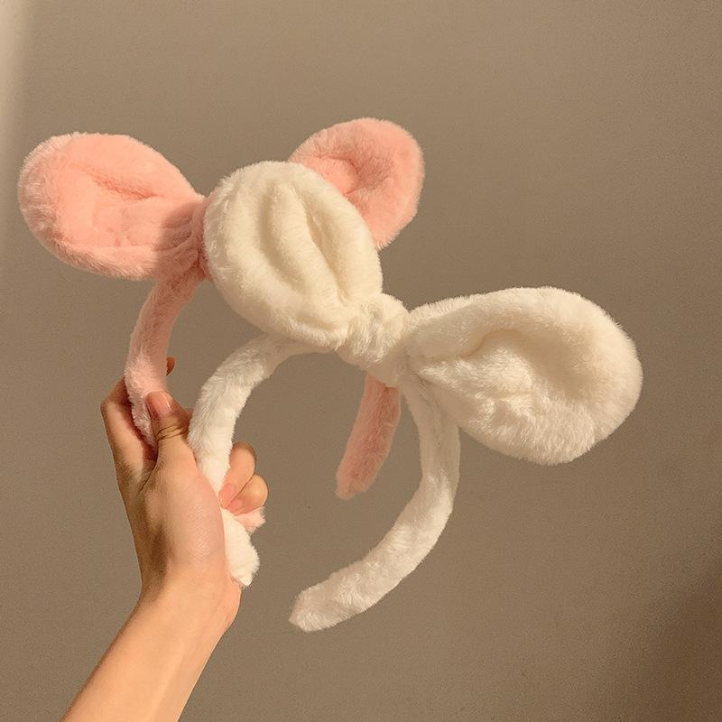 Cute Cartoon Rabbit Ear Headband Women Girls Bunny Bear Ears Hairband Cosplay Hair Band Fashion Plush Hair Hoop Hair Accessories