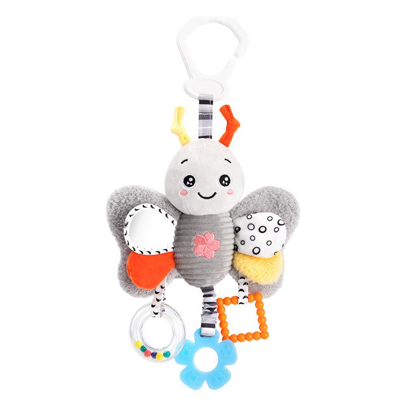 Montessori Baby Toys Newborn Infant Soft Plush Toy Bell Rattles Animal Handbells Rattles Baby Development Handle Toys Gifts