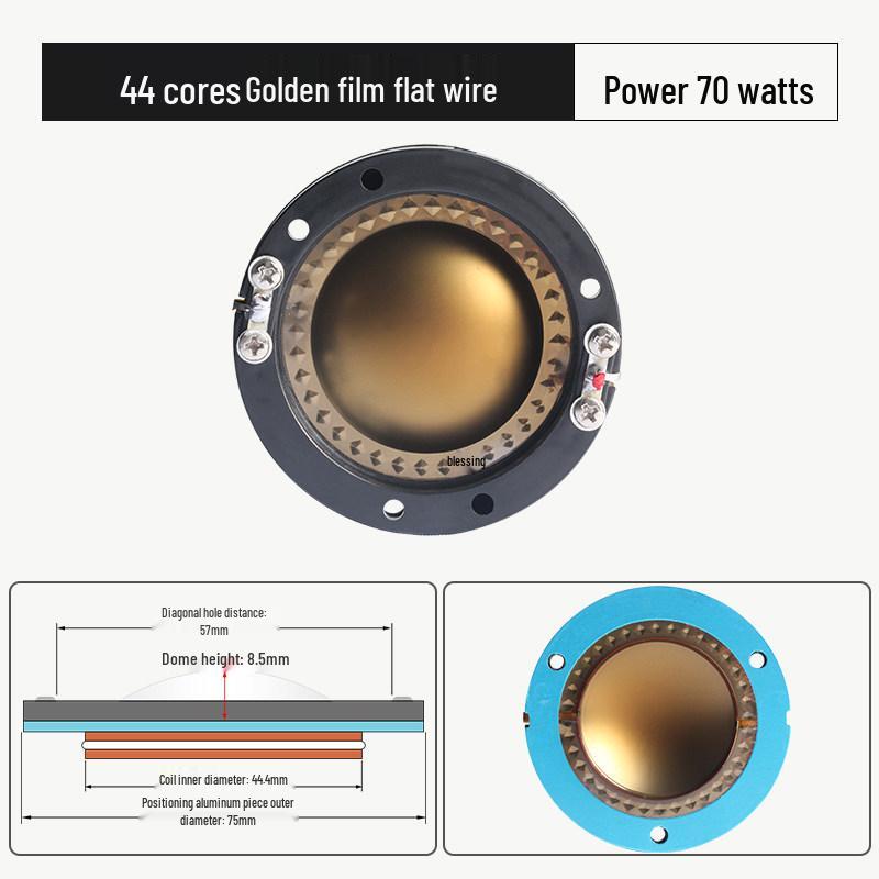 44.4mm High-Frequency 44 Core Speaker Coil - Outdoor High Power Round Frame Repair Parts