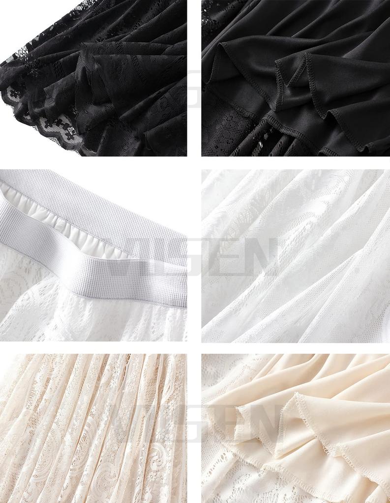 VIISEN Long Solid Elastic Perfect for or Everyday Wear Free Women's Skirt, Spring/Summer, Color, High-Waisted, Fluffy, Slimming, Figure-Flattering,