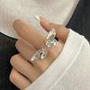 925 Silber Liebesherz Ring für Damen Mädchen Geschenk Linie Perle Koreanischer Süßer Schmuck Geburtstagsgeschenk