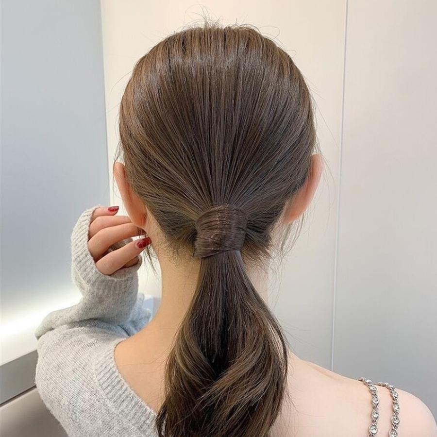 2Pcs/Lot Wig Solid Color Scrunchies Women Hair Rope Elegant Ponytail Holder Rubber Band Elastic Hairband Hair Accessories