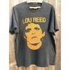 KolenGrijs Korte Mouwen Unisexs En Unisexs T-shirt Lou Reed Gezichtspatroon
