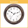 Vintage Wasserdichte Runde Uhr mit Temperatur- und Feuchtigkeitsanzeige für Heim-, Büro- und Schlafzimmerdekoration
