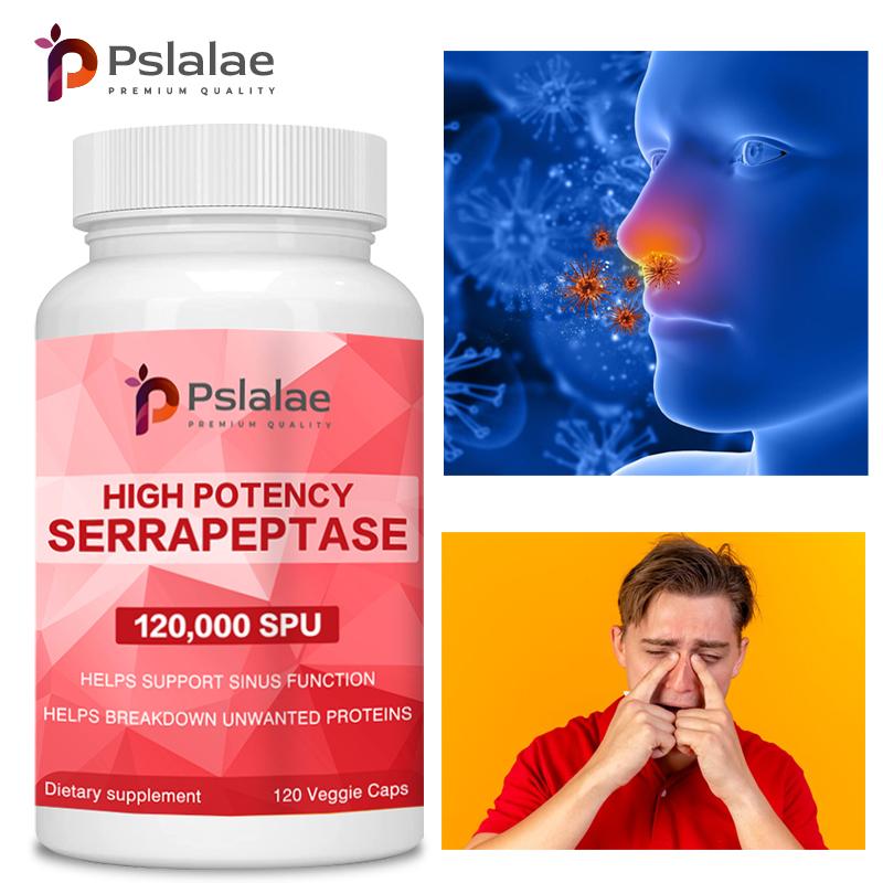 Pslalae Serine Peptidase Extract, 120,000 SPU Per Serving, Suitable for Sinus, Respiratory and Joint Health.