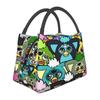 Nightmare Furby Cartoon Robot Toys Insulated Lunch Bag for Women Storage Food Boxes Container Cooler Thermal Lunch Box Tote