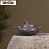 300ml Elegant Yixing Purple Clay Teapots Handmade Auspicious Beast Weekly Count Pot Raw Ore Azure Mud Kettle Zisha Tea Set Craft