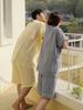 [Paran] Couple Summer Solid Crepe Cotton Short-Sleeve Pajama Set [Shipped from Korea] 100% Authentic