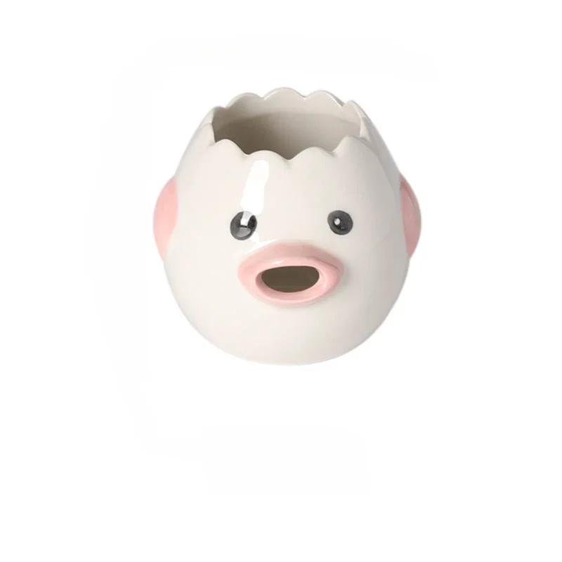 

Новый креативный сепаратор яичного белка в виде милого мультяшного цыпленка, керамический, для дома, кухни, выпечки, фильтр для яичной жидкости, легко моется HLL340-Pink