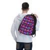 Süßer Frosch-Print Rucksack Bunte Tier Wanderrucksäcke Mädchen Design Print High School Taschen Ästhetischer Rucksack